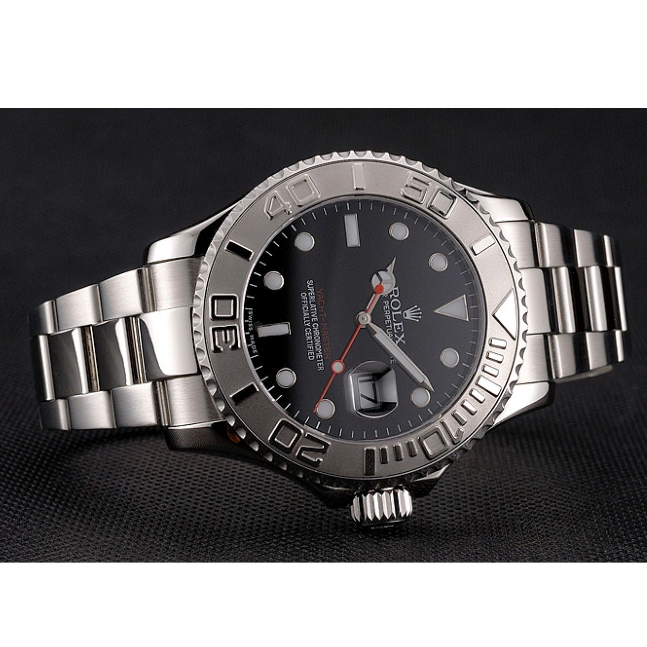 And Black Case Yacht-Master Steel Stainless Dial Rolex Bracelet 1015